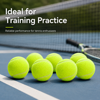 Balles de tennis d'entraînement pour amateurs, hauteur de rebond de 1,3 à 1,4 m, feutre durable, balle en caoutchouc à haute élasticité pour les exercices d'entraînement quotidiens