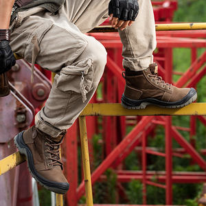 Chaussures de sécurité pour hommes, chaussures de travail imperméables, chaussures de sécurité de chantier, bottes de travail à embout d'acier Cavalier, chaussures de sécurité antidérapantes - Product Image 6
