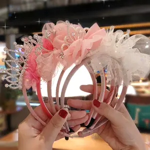 Nuevo Bebé ducha Flor de diadema, corona de fiesta bebé accesorios para el pelo