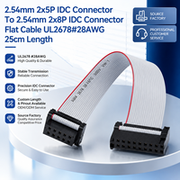 Cable de alimentación Eurorack 10 pines 16 pines 25cm FEM IDC Cables de alimentación de cinta plana