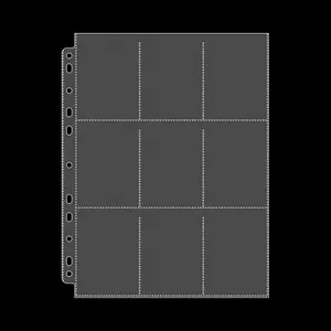 थोक 11 छेद पीपी निविड़ अंधकार पारदर्शी कार्ड पंच जेब स्पष्ट पृष्ठ चादर रक्षक प्लास्टिक फ़ाइल