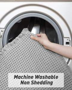 Alfombra de <span class=keywords><strong>Baño</strong></span> Grande Tipo Waffle, Lavable a Máquina, Antideslizante, de Secado Rápido, Venta de Fábrica con MOQ Bajo, Marca FIGOO - Product Image 4