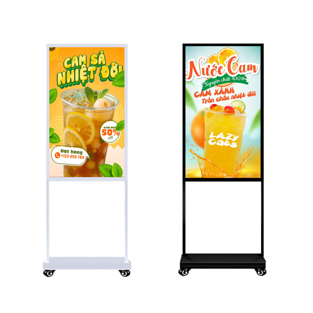 32-Inch Indoor Retail/Mall Double-Sided Vertical Touchscreen Digital Signage Display with Built-In CMS Android/Windows OS