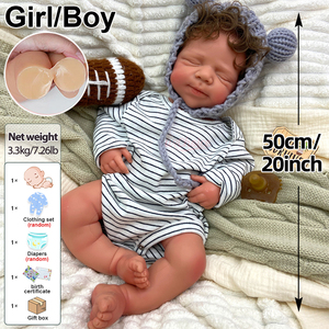 Bambole Reborn Pascale da 50 cm in Silicone Morbido e Realistico, Neonato/a con Capelli Ricci, Idea Regalo per Bambini, Bestseller in UE/USA - Product Image 3