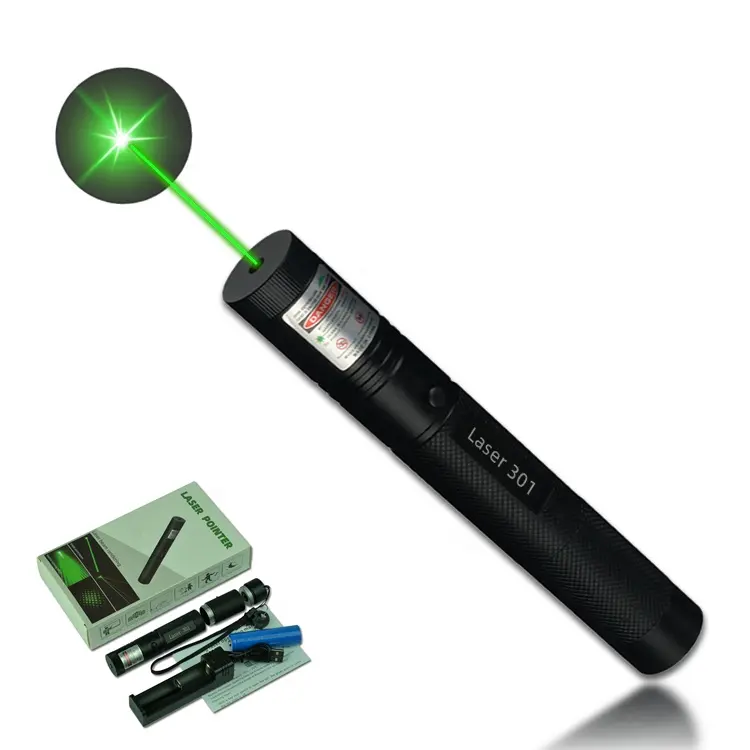 Fabrika doğrudan satış yeni 301 tek nokta ayarlanabilir yeşil lazer işaretçi teaching nm lazer göstergesi öğretim kalem