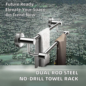 Estante de Baño de Acero de Una o Dos Niveles de Alta Calidad, Diseño Moderno, Montado en la Pared, para Uso en Hoteles y Apartamentos, Popular de Una Sola Capa, 80 cm - Product Image 2