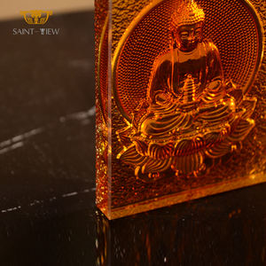 Decoración <span class=keywords><strong>de</strong></span> Pared <span class=keywords><strong>de</strong></span> Cristal Personalizada, Decoración Budista <span class=keywords><strong>de</strong></span> Ingeniería, Ladrillo <span class=keywords><strong>de</strong></span> Buda, 4 Piezas Grabadas Multifuncionales - Product Image 4