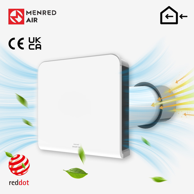 Smart O2 Air Purifier - Wall-mounted Model, Suitable for an Area of 30 square Meters with Low Noise and Promoting Healthy Sleep.
