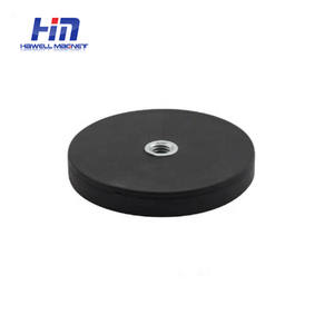 מגנטים ניאודימיום קבועים מצופים גומי עם בסיס מגנטי שטוח בקוטר 66 מ\\\"מ ו-88 מ\\\"מ, 1/4 אינץ', עם תושבת הרכבה על כוס יניקה, לשימוש תעשייתי - Product Image 5