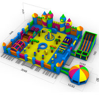 Grand château gonflable coloré pour enfants, jeux de parc d'attractions pour enfants