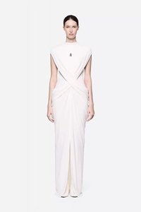 Robe d'été vintage unie A11566, coupe ajustée, col montant, <span class=keywords><strong>sans</strong></span> <span class=keywords><strong>manches</strong></span>, longueur cheville, avec plis ajourés, antistatique - Product Image 4