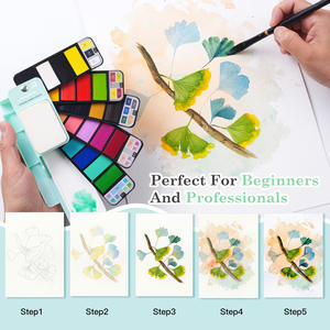 Ensemble de peinture à l'<span class=keywords><strong>aquarelle</strong></span> de haute qualité Fontainebleau, 25 couleurs, palette de peinture à l'<span class=keywords><strong>aquarelle</strong></span> pour la peinture à l'<span class=keywords><strong>aquarelle</strong></span> et à l'acrylique - Product Image 3