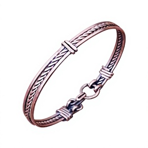 Handmade Pure Copper <b>Bracelet</b> Featuring Vintage Inspired Style for Fashion Jewelry and Gift Collections - Product Image 1