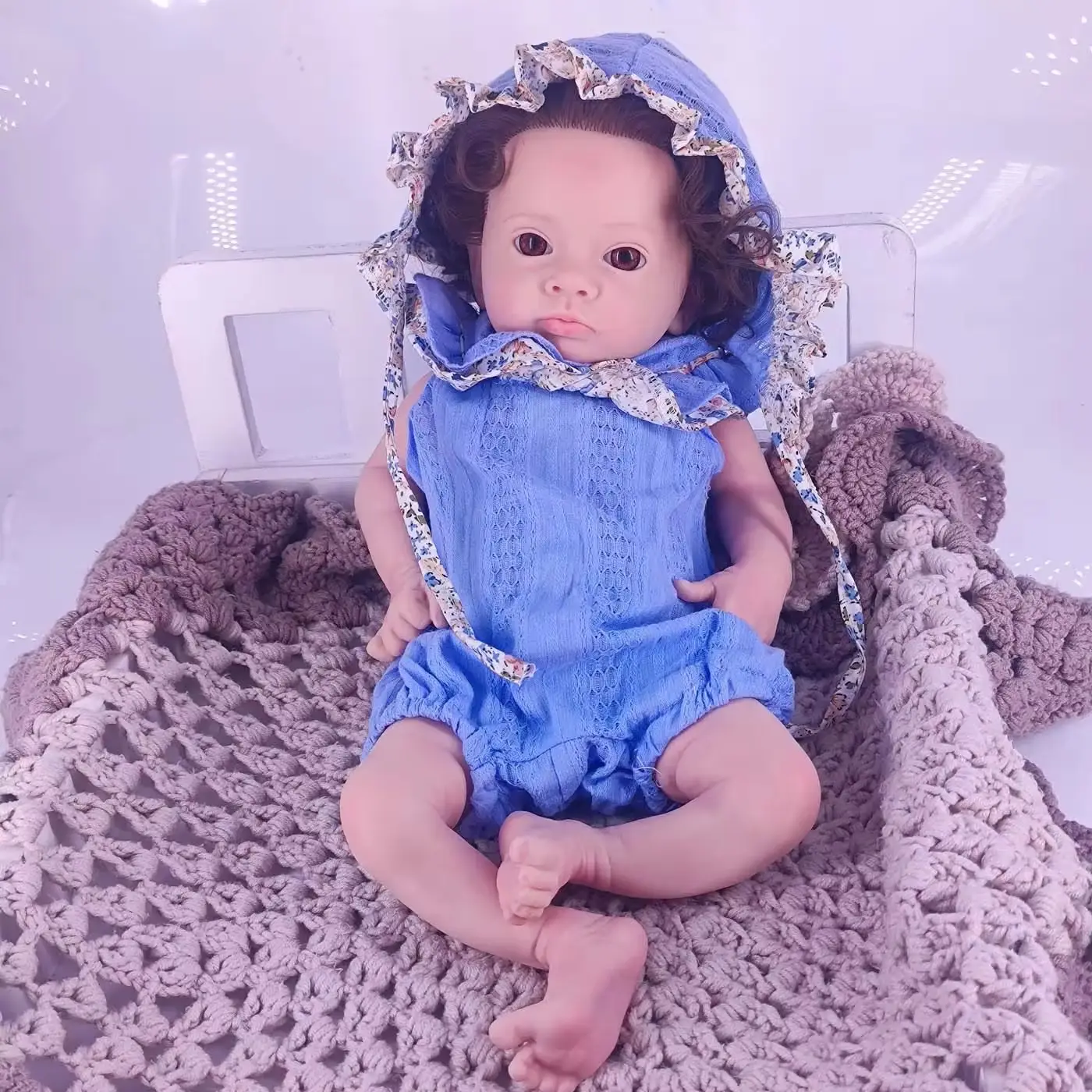현실적인 전신 실리콘 아기 인형 신생아 부드러운 실물 같은 보네카 레나시다스 베베 쿠에르포 컴페토 드 실리콘