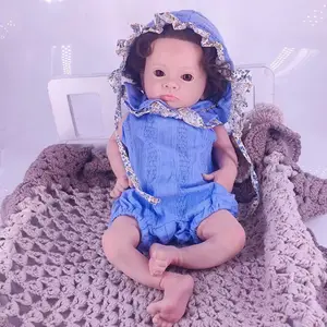 Boneka bayi silikon seluruh tubuh realistis baru lahir Bonecas seperti hidup lembut ocidas Bebe Cuerpo Completo De Silicona