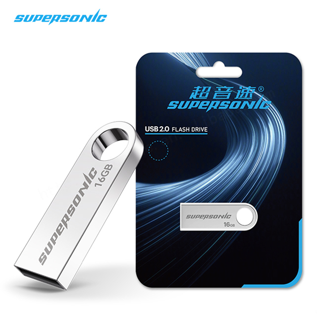 Supersonic USB2.0 Flash Drive 16GB 32GB 64GB 128GB Metal Mini USB Flash Drive For PC