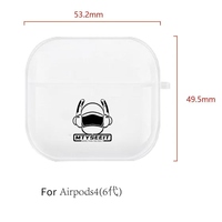 Casing Pelindung PC Tpu Logo Kustom untuk AirPods Pro 2 3 4