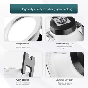 Luminaria empotrada de techo FSL Foshan Lighting Meijia de segunda generación, 75 mm de diámetro, estilo moderno minimalista, de aleación de aluminio, para sala de estar, pasillo, dormitorio. - Product Image 3