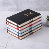 Agenda personnalisé à couverture rigide avec porte-stylo, carnet créatif en anglais