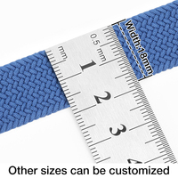 Sangle en nylon tressé élastique personnalisée de 18 mm - Sangle multi-usages pour bracelets de montre, ceintures, sangles de sacs et accessoires vestimentaires