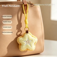 Gantungan Kunci Boneka Buah Lucu Lembut Empuk Persik Labu Jeruk Hiasan Tas Mini Liontin Gantungan Kunci Ulang Tahun Pereda Stres Unisex