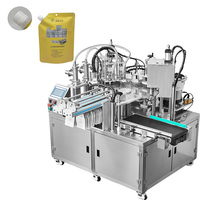 Machine rotative de remplissage et d'emballage de sacs à bec debout debout automatique pour petit jus liquide