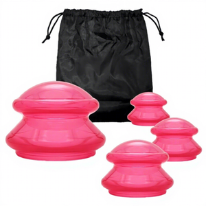 Kit de ventouses en silicone et Gua Sha pour thérapie par aspiration et raclage, masseur corporel complet pour le drainage des méridiens et la stimulation des points d'acupuncture - Product Image 2