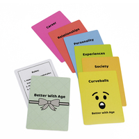 Ensemble de 54 cartes de conversation personnalisées en papier épais et durable avec boîte rigide en deux parties pour adultes, seniors et familles