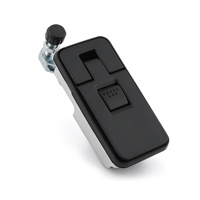 Verrou à ressort à bouton-poussoir en alliage de zinc MS726-1 noir pour camion et camping-car