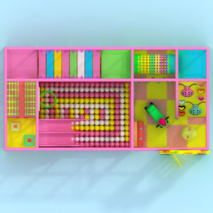 ธีมขนมเด็กสนามเด็กเล่นจัมโบ้โซนเกมสนามเด็กเล่นในร่มใช้อุปกรณ์สนามเด็กเล่นพลาสติกพร้อมสไลด์ - Product Image 3