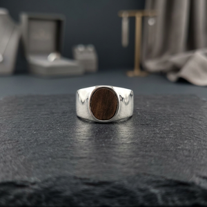Classic Women's/Unisex 925 Sterling Silver Silver Plated Wedding <b>Ring</b> <b>Band</b> Elegant Onyx Bezel Setting Custom Logo Custom-made - Product Image 2
