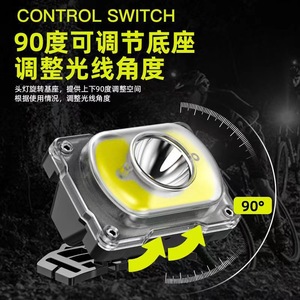 Linterna Frontal LED COB Recargable de Aleación de Aluminio con Intensidad Regulable para Pesca, Camping y Actividades al Aire Libre - Product Image 4