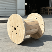 Bobines en bois massif de grand diamètre pour câbles électriques et fibres optiques, usage industriel