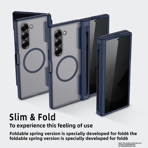 เคสโทรศัพท์พับได้สำหรับ Samsung ZFold ลด 40% พร้อมช่องใส่ปากกาแบบสปริง, วงแหวนแม่เหล็ก และที่วางปากกาในตัว - Product Image 2