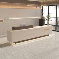 Nouveau comptoir de réception commercial, design minimaliste, ensemble complet pour hôtel, bureau, hall d'entrée