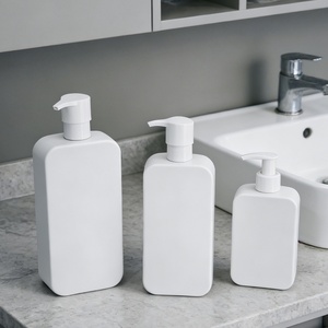 Wholesale STock PE Square Lotion <b>Pump</b> <b>Bottles</b> for Skin Care Serum 250ml 350ml 500ml Capacity Screw Cap for Shampoo Face Cream - Product Image 6
