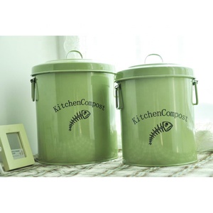 Wholesale Rolling Cover Type Kitchen Bucket Inner Metal Kitchen Compost Bin for Food Waste