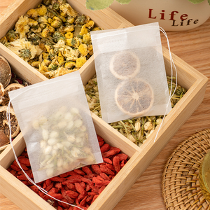 Bolsitas de Tela No Tejida con Cordón, 100% Biodegradables de PLA y Fibra de Maíz, para Mezclas de <span class=keywords><strong>Hierbas</strong></span> Medicinales - Product Image 2