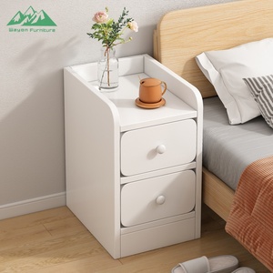 Comodino Moderno Wayon con Doppio Cassetto, Tavolino Sottile per Spazi Ristretti, Mobile Contenitore per Camera da Letto - Product Image 3