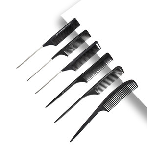 BELLEWORLD emballage personnalisé pas cher en gros bonne qualité peigne à cheveux noir queue de <span class=keywords><strong>Rat</strong></span> brosses à cheveux salon coiffure peignes à cheveux - Product Image 3