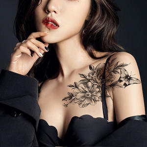 Nuevo Tatuaje Temporal Sexy, Adhesivos de Tatuaje de <span class=keywords><strong>Flores</strong></span> y Dragones, Resistentes al Agua, Personalizados, para Mujer - Product Image 1