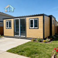 Maison conteneur préfabriquée extensible de 20 pieds, 2 chambres, design moderne et respirant, assemblage rapide, bureau mobile