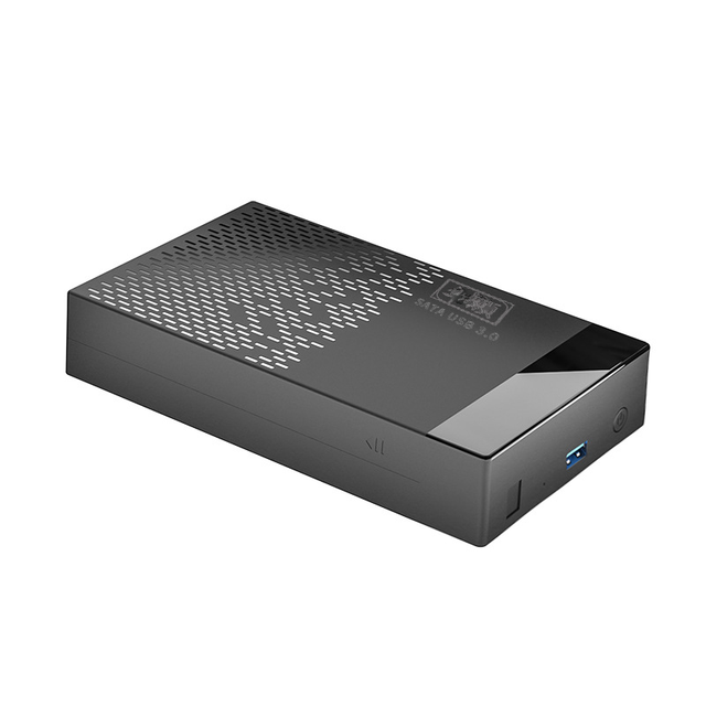 New 3.5 Inch Hard Drive Enclosure USB3.0 Too-Free SATA HDD Case With 12V2A Power Adapter