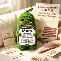 Cadeaux de fête des mères pour maman de la part de sa fille ou de son fils, peluche en crochet faite à la main en forme de cornichon, souvenir pour la fête des mères, petite décoration mignonne