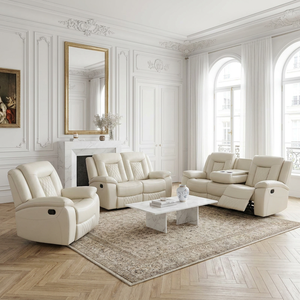 Ensemble de canapés modulaires Chesterfield personnalisables et extensibles en similicuir pour salon, salle à manger, extérieur et villa - Product Image 5