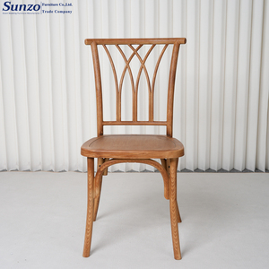 Sedia Cross Back in Plastica Stile Antico Impilabile per Matrimoni, Ristoranti, Feste ed Eventi - Product Image 1