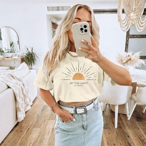 FOXA T-shirt pour femme Be The Light Matthew 5:14 T-shirt graphique 100% coton coupe régulière en jersey respirant - Product Image 5
