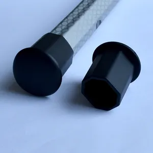 Tapones para Extremos de Palo de Lacrosse para Hombre ACEKING, Material TPR, Negro - Product Image 1