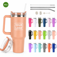 Bouteille isotherme personnalisée 30oz/40oz avec paille, en acier inoxydable, revêtement poudré, pour souvenirs de mariage