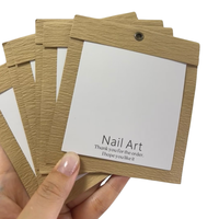 Emballage en carton de luxe haut de gamme pour l'affichage de bijoux au détail Logo personnalisé estampage à chaud sur cartes à ongles portables pour cravates